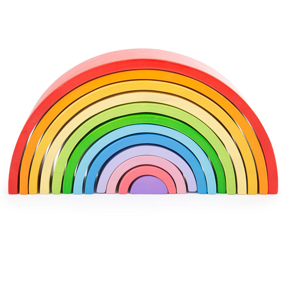 Bigjigs Toys Wooden Stacking Rainbow - Large