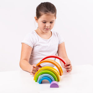 Bigjigs Toys Wooden Stacking Rainbow - Small