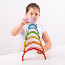 Load image into Gallery viewer, Bigjigs Toys Wooden Stacking Rainbow - Small