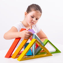 Load image into Gallery viewer, Bigjigs Toys Wooden Stacking Triangles