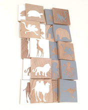 Load image into Gallery viewer, Modern Blocks Wooden Toys Modern Blocks Animals Memory Game
