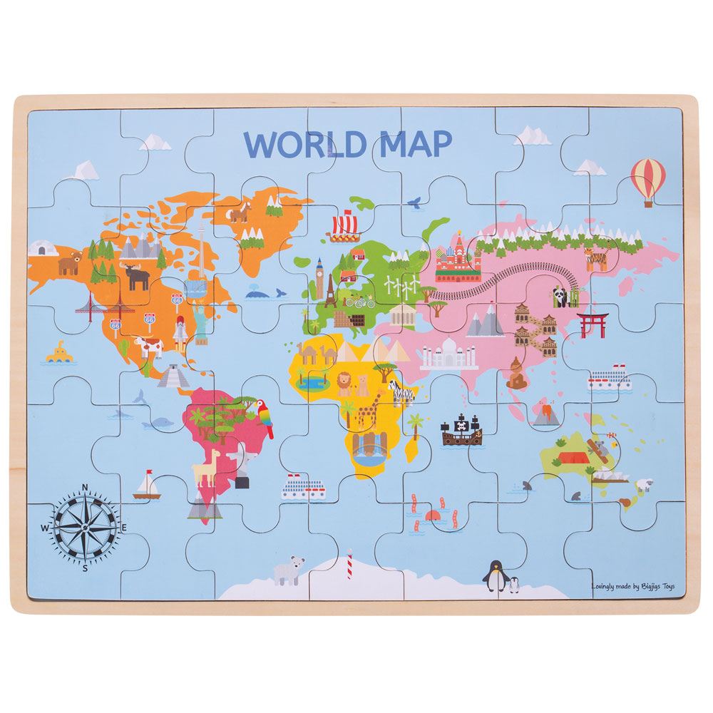Bigjigs Toys World Map Puzzle