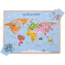 Load image into Gallery viewer, Bigjigs Toys World Map Puzzle