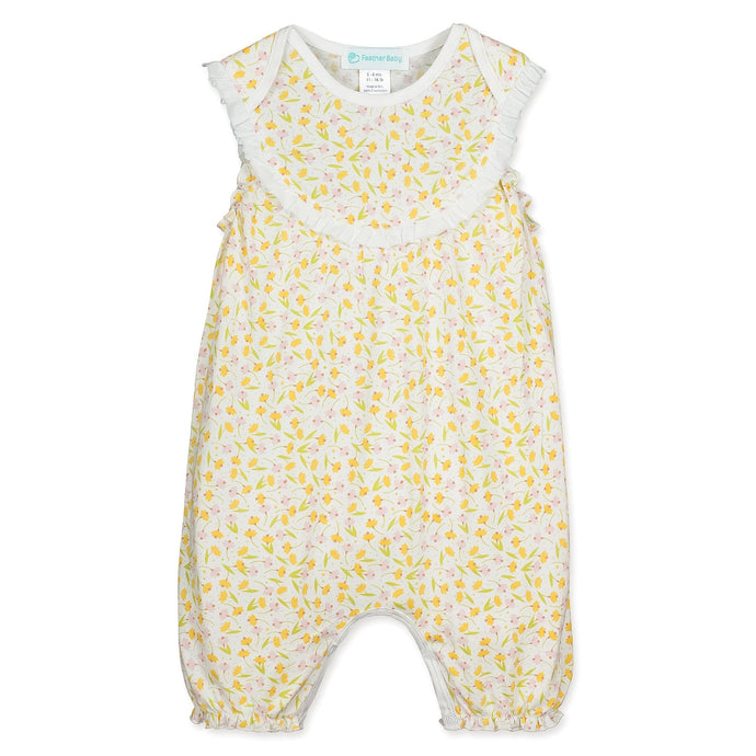 Feather Baby Yoke Romper - Bonnie Floral 100% Pima Cotton by Feather Baby