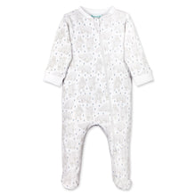 Load image into Gallery viewer, Feather Baby Zipper Footie - Dancing Bears on White  100% Pima Cotton by Feather Baby