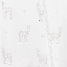 Load image into Gallery viewer, Feather Baby Zipper Footie - Sketched Yearling  on White  100% Pima Cotton by Feather Baby